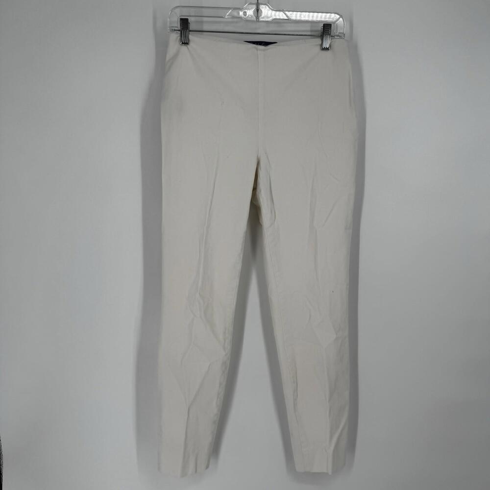 Ralph Lauren purple label pants womens 6 mid rise straight leg minimalist office
